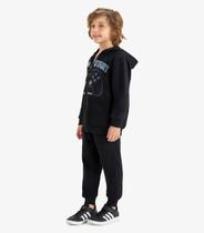 Conjunto Jaqueta Capuz e Calça Moletom Rovi Kids Preto Conjunto Jaqueta Capuz e Calça Moletom Rovi Kids Preto