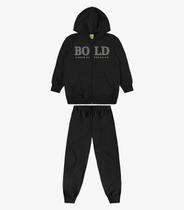 Conjunto Jaqueta Capuz e Calça Moletom Rovi Kids Preto Conjunto Jaqueta Capuz e Calça Moletom Rovi Kids Preto