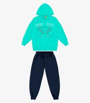 Conjunto Jaqueta Capuz e Calça Moletom Rovi Kids Verde Conjunto Jaqueta Capuz e Calça Moletom Rovi Kids Verde