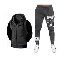 Conjunto Jaqueta Casaco Com Zíper E Calça Moletom New York