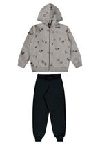 Conjunto Jaqueta com Capuz e Calça Moletom para Meninos Bee Loop