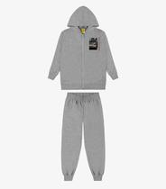Conjunto Jaqueta Com Capuz E Calça Rovi Kids Cinza Conjunto Jaqueta Com Capuz E Calça Rovi Kids Cinza