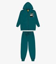 Conjunto Jaqueta Com Capuz E Calça Rovi Kids Verde