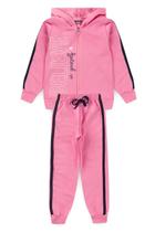 Conjunto Jaqueta com Capuz Infantil Feminino Chiclete Believe