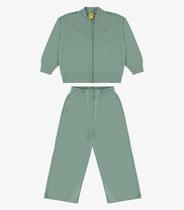 Conjunto Jaqueta com Wide Leg Moletom Rovi Kids Verde