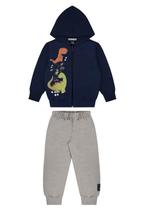 Conjunto Jaqueta Dinossauro e Calça Moletom Bee Loop