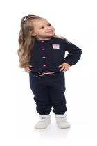 Conjunto Jaqueta E Calça Bebê Moletom 3d Textura Matelassê
