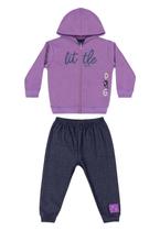 Conjunto Jaqueta e Calça em Moletom Bebê Menina Bee Loop