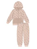 Conjunto Jaqueta E Calça Jogger Total Print Com Pelo Bege Abrange Conjunto Jaqueta E Calça Jogger Total Print Com Pelo Bege Abrange