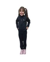 Conjunto Jaqueta E Calça Moletom Felpado Menina Com Strass