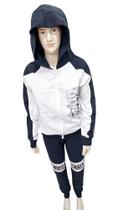Conjunto jaqueta e calça moletom menina 12 14 18 anos two colors Conjunto jaqueta e calça moletom menina 12 14 18 anos two colors