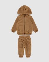 Conjunto Jaqueta e Calça Pelúcia Punho Capuz Orelhas Menino Conjunto Jaqueta e Calça Pelúcia Punho Capuz Orelhas Menino