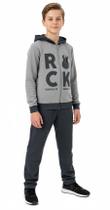 Conjunto jaqueta Estampa Rock Moletinho Nº 12 Ao 16