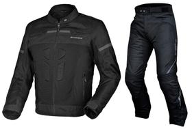 Conjunto jaqueta moto motoqueiro shiver tip ronin x11 texx tam m + calça impermeavel tam g