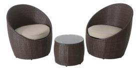 Conjunto Jardim 3 Pecas Rattan E Almofada 2 Poltronas 1 Mesa Conjunto Jardim 3 Pecas Rattan E Almofada 2 Poltronas 1 Mesa