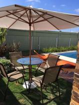 Conjunto Jardim Acapulco Com Mesa+guarda-sol+4 Cadeiras Mor