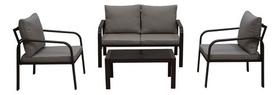 Conjunto Jardim Completo Sofa Poltrona E Mesa 4 Lugares Aco