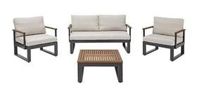 Conjunto Jardim Moderno - Poltronas E Mesa Baixa - Alumínio Conjunto Jardim Moderno - Poltronas E Mesa Baixa - Alumínio