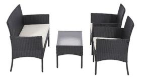 Conjunto Jardim Rattan 4 Peca Poltrona Dupla, Poltrona, Mesa
