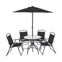 Conjunto Jardim Toronto Com Mesa Guarda-sol E Cadeiras Mor