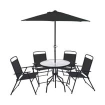 Conjunto Jardim Toronto Com Mesa Guarda-sol e Cadeiras Mor