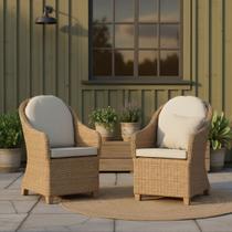 Conjunto Jardim Varanda 2 Pecas Bege Rattan - Cordoba