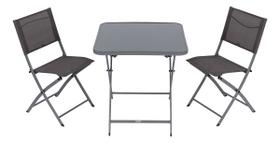 Conjunto Jardim Varanda 3 Pecas Cinza Aco - Berlim