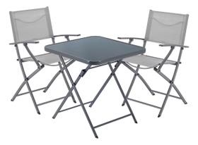Conjunto Jardim Varanda 3 Pecas Cinza Aco - Madri
