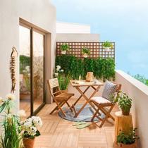 Conjunto Jardim Varanda Madeira Dobrável 2 Pessoas - Riviera