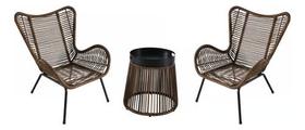 Conjunto Jardim Varanda Piscina Vime Rattan 3 Pecas - Caribe Conjunto Jardim Varanda Piscina Vime Rattan 3 Pecas - Caribe