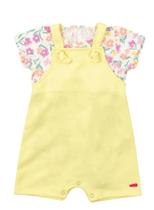 Conjunto jardineira e body bebê p amarelo Marlan Baby Conjunto jardineira e body bebê p amarelo Marlan Baby