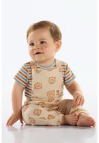 Conjunto Jardineira e Body Bebê Up Baby
