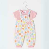 Conjunto Jardineira e Camiseta Vermelha Bebê Rosa Conjunto Jardineira e Camiseta Vermelha Bebê Rosa