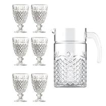Conjunto Jarra 1, 2L C 6 Taças 200Ml Monza Conjunto Jarra 1, 2L C 6 Taças 200Ml Monza