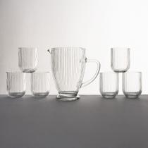 Conjunto Jarra 1,2L com 6 Copos 260ml Vidro Canelado Moderno Jogo Jarra 1,2l e 6 Copos Linha Prisma Conjunto Jarra 1,2L com 6 Copos 260ml Vidro Canelado Moderno Jogo Jarra 1,2l e 6 Copos Linha Prisma