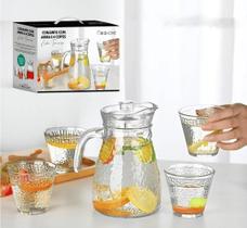 Conjunto Jarra + 4 Copos Trancoso Riohome JAR003 - 50L
