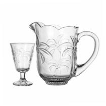 Conjunto Jarra + 6 Taças Coconut Em Cristal Ecológico 1,3L- L hermitage Conjunto Jarra + 6 Taças Coconut Em Cristal Ecológico 1,3L- L hermitage