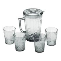 Conjunto Jarra Com 4 Copos Acrílico