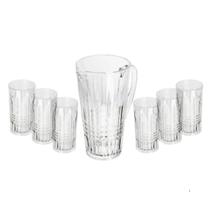 Conjunto Jarra com 6 Copos de Vidro Queen Conjunto Jarra com 6 Copos de Vidro Queen
