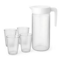 Conjunto Jarra De 1L e 4 Copos Grafiato De 220ML Dellahome