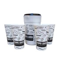 Conjunto Jarra de Suco 2 L com 4 Copos 500 ml Preto e Decorados Conjunto Jarra de Suco 2 L com 4 Copos 500 ml Preto e Decorados