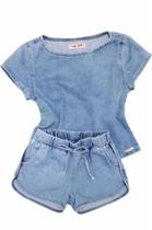 Conjunto jeans feminina