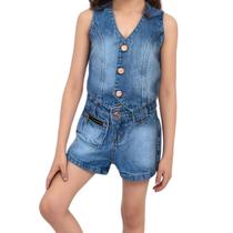 Conjunto Jeans Infantil Meninas Confortavel-Parque-Festas-Natal-Ano Novo-Livia-