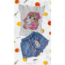 Conjunto jeans infantil para meninas.