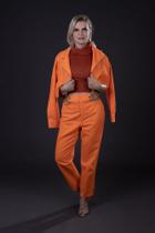 Conjunto Jeans Laranja c/ detalhe corrente cintura Conjunto Jeans Laranja c/ detalhe corrente cintura