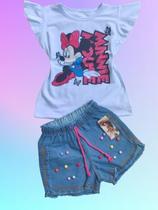 Conjunto jeans minnie luxo.
