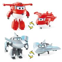 Conjunto Jett & Traver 2 em 1 da Super Wings Transformable Toys