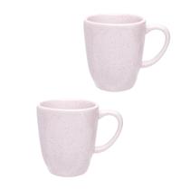 Conjunto Jogo 2 Canecas Xícaras Porcelana Oxford Ryo Pink Sand 260 ml