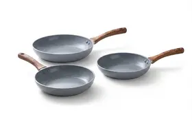 Conjunto Jogo 3 Frigideiras Antiaderente Revestimento Cerâmico Sahara Chumbo Casambiente Conjunto Jogo 3 Frigideiras Antiaderente Revestimento Cerâmico Sahara Chumbo Casambiente