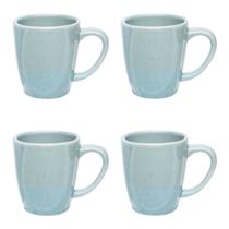 Conjunto Jogo 4 Canecas Xícaras Porcelana Oxford Ryo Blue Bay Azul 260 ml Conjunto Jogo 4 Canecas Xícaras Porcelana Oxford Ryo Blue Bay Azul 260 ml